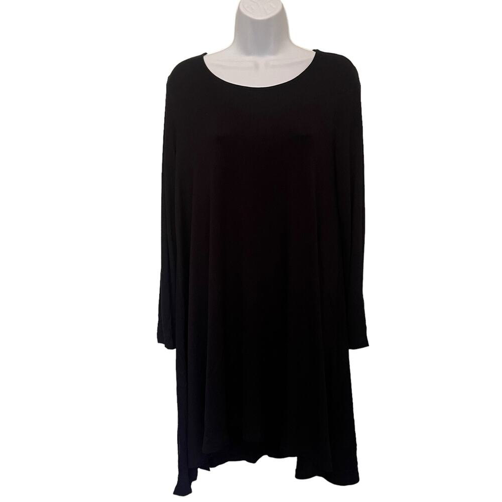 Joan Vass Swing Dress Sz S Lagenlook Minimalist Flowy Whimsigoth Asymmetric New
